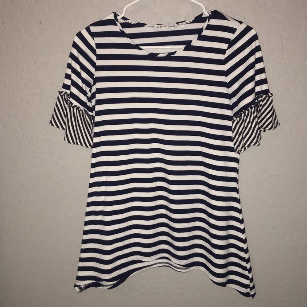 Notations stripped shirt XS